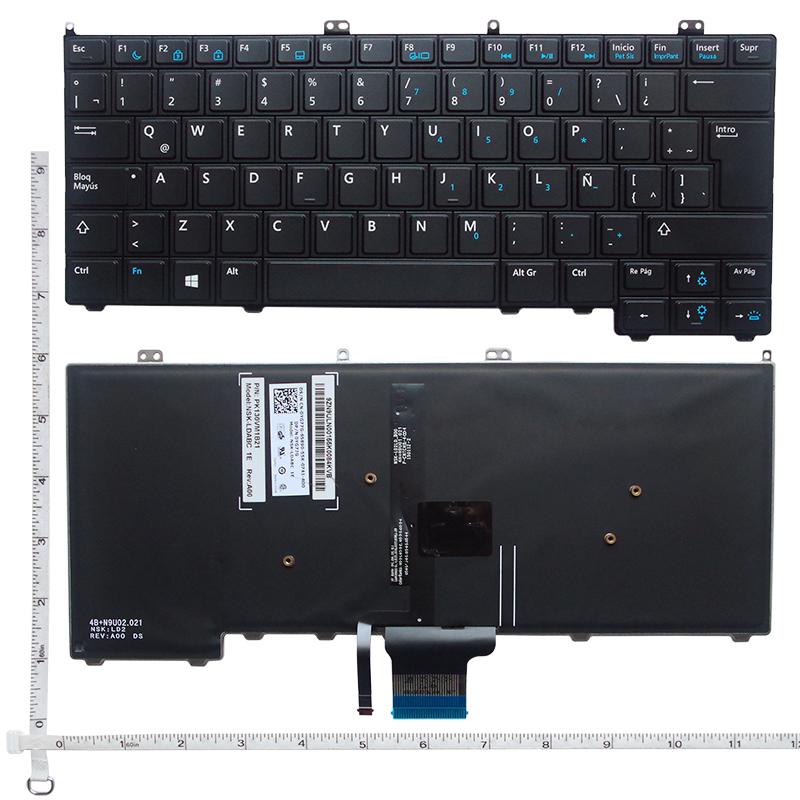 Изображение товара: Клавиатура LA для ноутбука DELL E7440, E7420, E7240, PK130VN1B21, NSK-LD0BC, 1E, 9ZN9ULN00154K00A1ZVB, без указателя подсветки