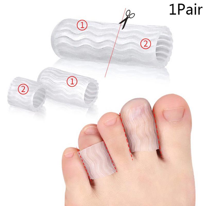 Изображение товара: 2 шт. гелевая трубка палец и носок протекторы массажер для ног Массажер для удаления мозолей подошвенные бородавки шип болеутоляющий по уходу за ногами