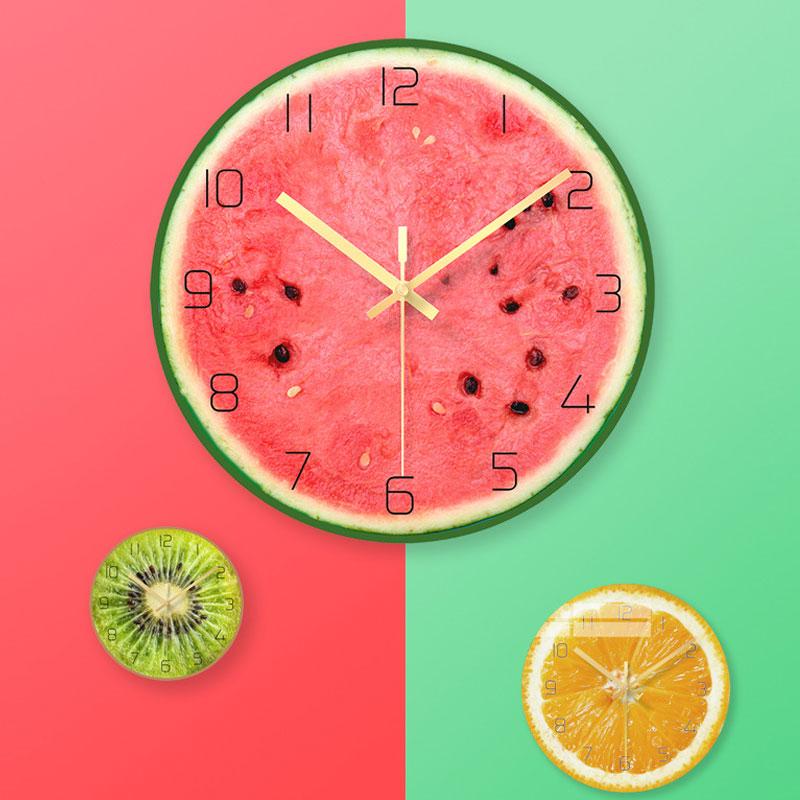 Изображение товара: Креативные цветные настенные часы в виде фруктового дерева Мультяшные милые настенные часы для детской комнаты спальни в скандинавском стиле для детского сада LB92513