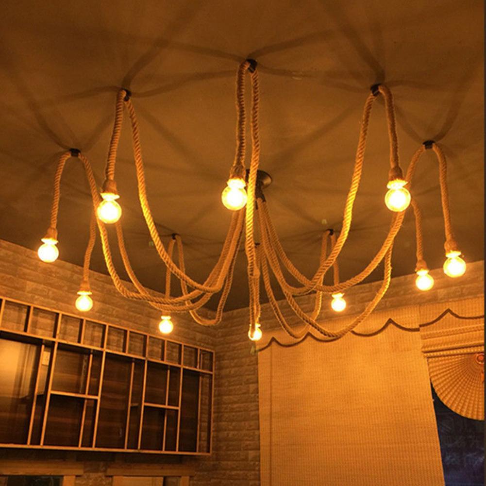 Изображение товара: Декоративный шнур E27 в стиле ретро, подвесной держатель лампы, розетка 1 м, 1,5 м, 2 м, цоколь лампы E27, держатель лампы, люстра