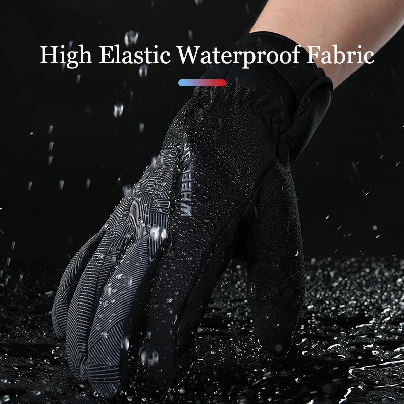 Изображение товара: 1 Pair Ski Gloves Breathable MTB Gloves Full Finger Waterproof Bike Motocross Gloves Men Comfortable Keep Warm Plus Velvet