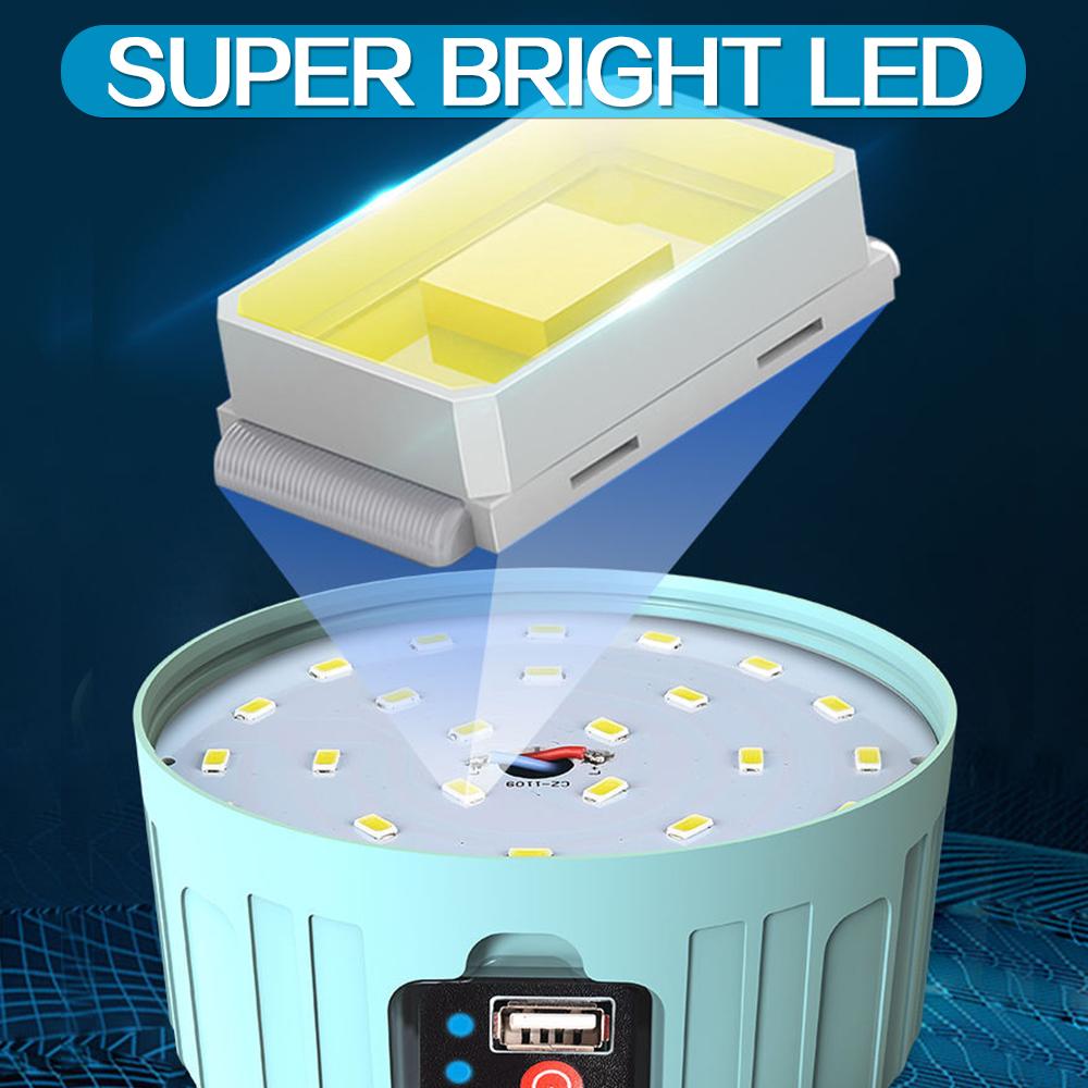 Изображение товара: Светодиодсветильник лампа для кемпинга на солнечной батарее, 300 Вт, USB, перезаряжаемая лампа для улицы, палатки, портативные фонари, аварисветильник s для барбекю, походов
