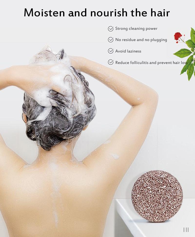 Изображение товара: Polygonum multiflorum, питательный шампунь для корней волос, эфирное масло, восстанавливающий кондиционер, мягкий Растительный шампунь, мыло