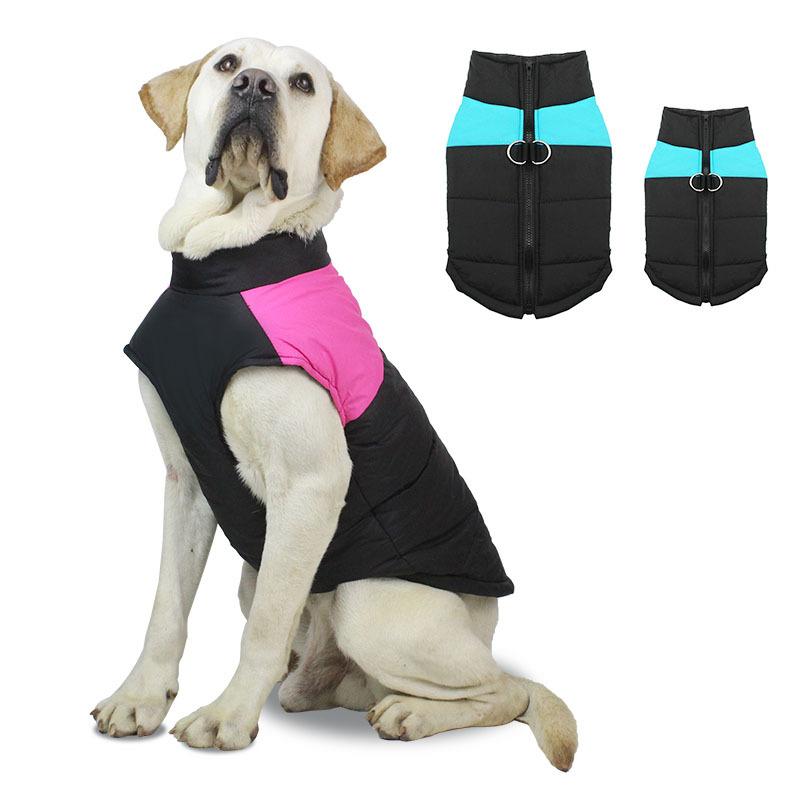 Изображение товара: Зимняя одежда для собак, теплый пуховик, утепленная хлопковая одежда для домашних животных, водонепроницаемое пальто для щенков, парка для собак, одежда для домашних животных