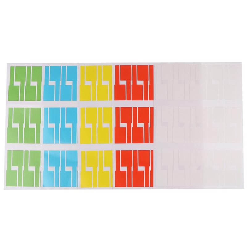 Изображение товара: 30 шт/лист самоклеящийся кабель наклейка Водонепроницаемая идентификация красочные бирки 1 лист