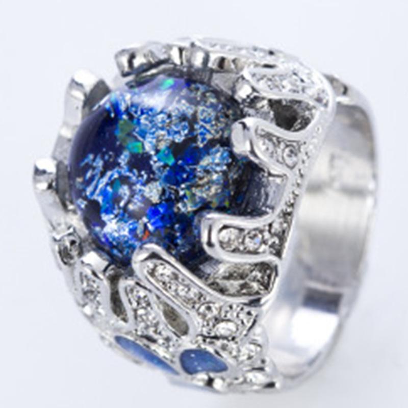 Изображение товара: Milangirl цветное Открытое кольцо, винтажное изящное ювелирное изделие, креативное кольцо из циркона для женщин