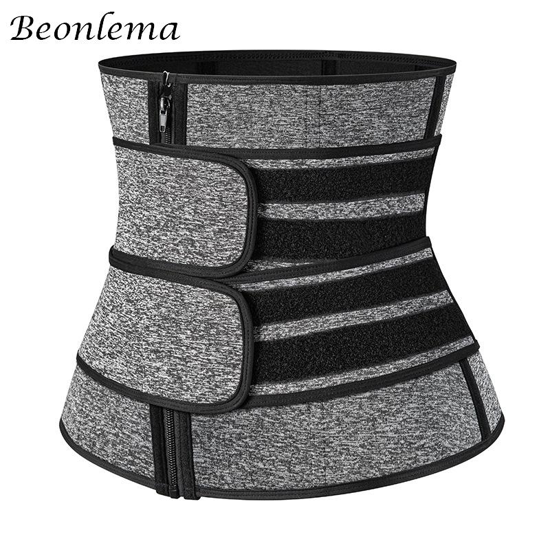 Изображение товара: Корсет неопреновый Женский, моделирующий стальной корсет для поддержки спины, с высокой талией, серый Корсет для коррекции фигуры, размера плюс