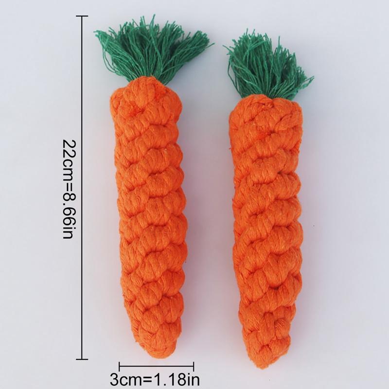 Изображение товара: Игрушка для моркови, собаки, хлопковые повязки с узлом, щенок, прорезыватель, игрушка, веревка, игрушка для собаки, жевательная игрушка для собак, имитация овощей, игрушка, забавная игрушка