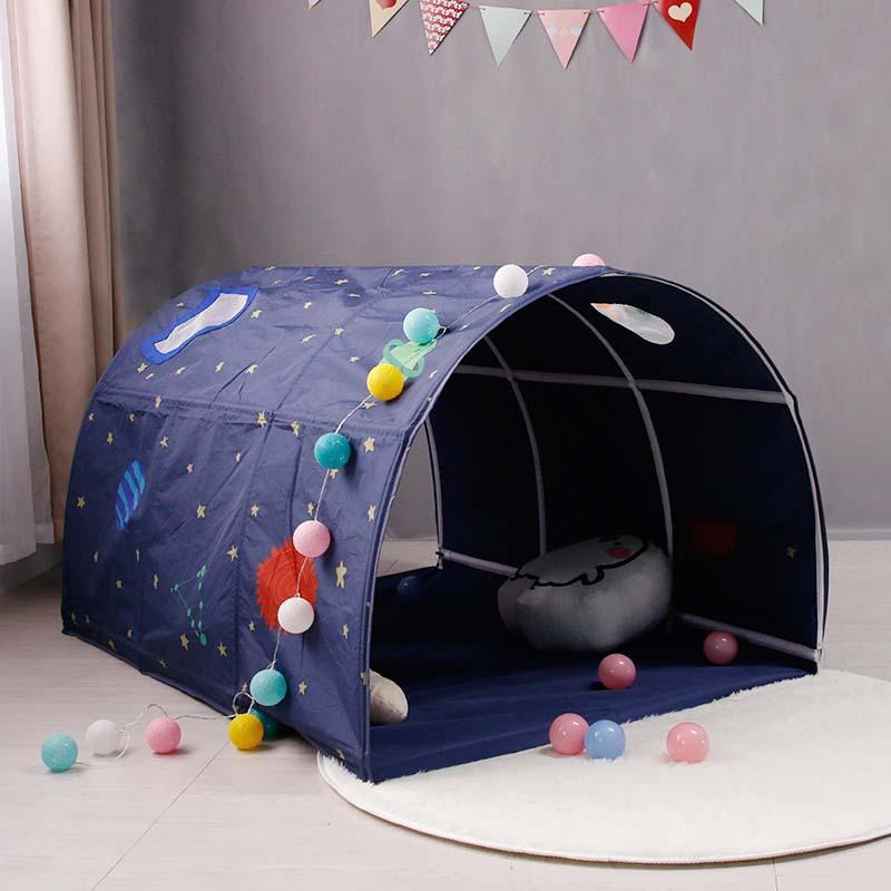 Изображение товара: Детский игровой домик Портативный, складная палатка для маленьких комнат, для ползания, игрушечный туннель для бассейна, кровати