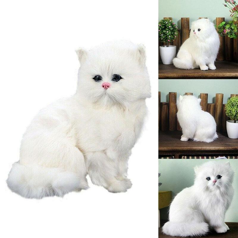 Изображение товара: Реалистичная имитация персидской кошки, мягкая плюшевая игрушка, искусственная персидская игрушка ручной работы, Реалистичная кошка-компаньон P7L6