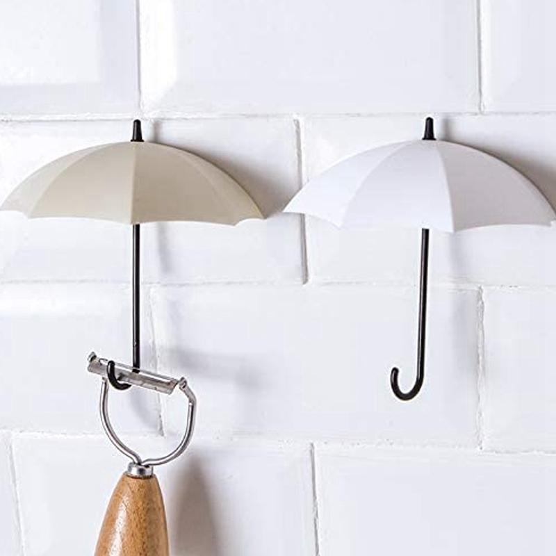 Изображение товара: 3 шт. вешалка для ключей в форме зонта антипригарный крючок настенный держатель крючки декоративная стойка для кухни аксессуары для ванной комнаты-ABUX