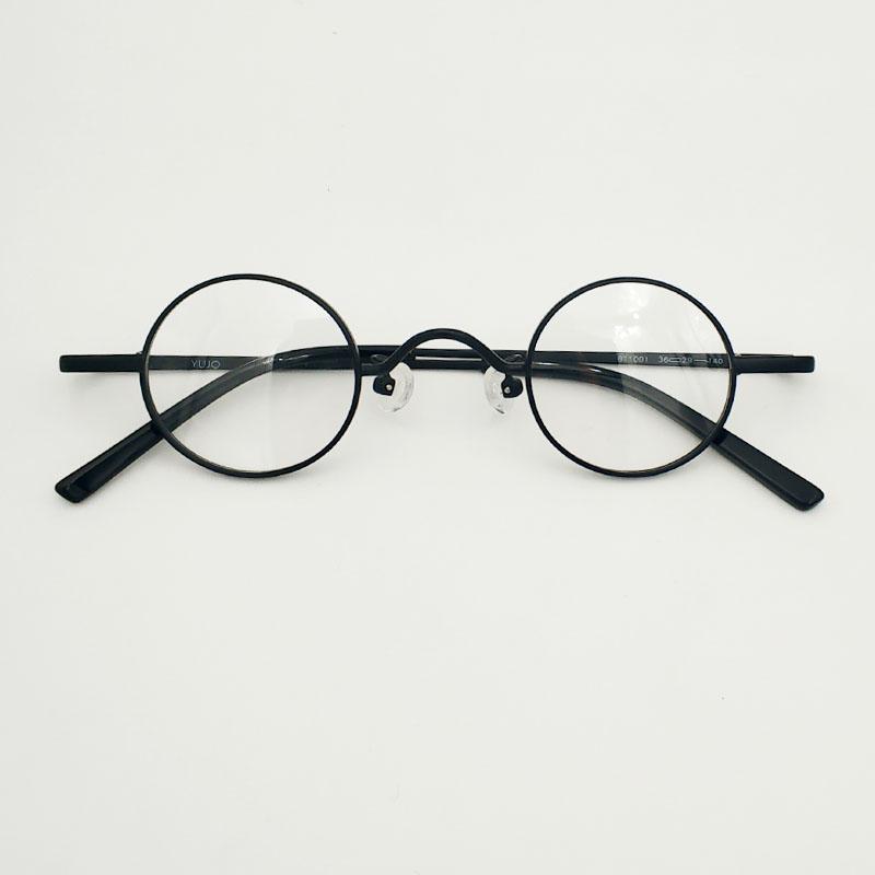 Изображение товара: Круглые очки для взрослых, очень маленький размер линз, золотистые, черные размер 36 мм, мужские и женские очки для чтения при близорукости по рецепту