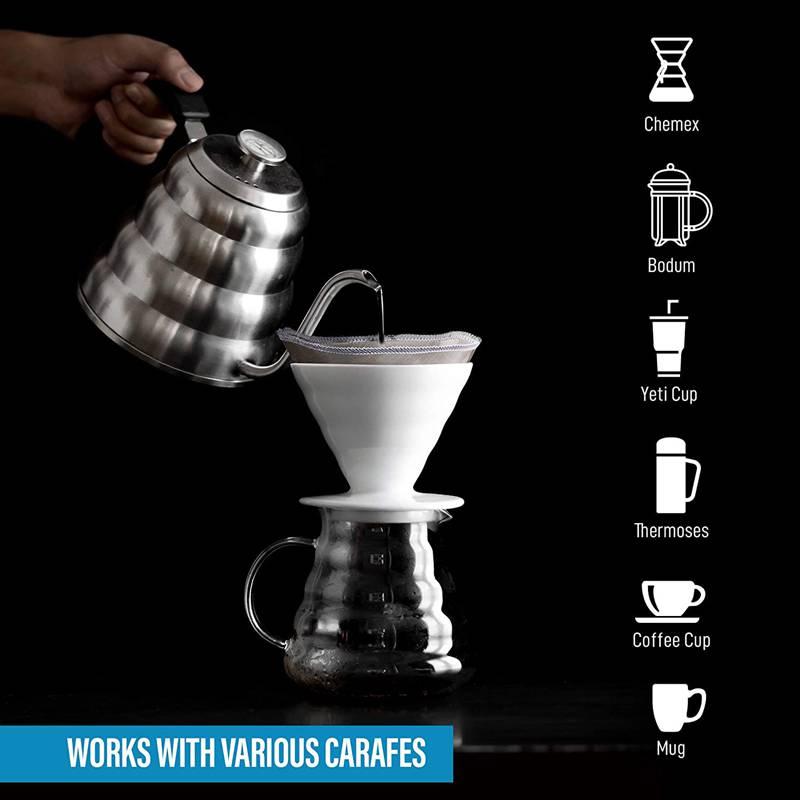 Изображение товара: Многоразовый фильтр для кофе из нержавеющей стали, фильтр для кофе, Универсальный фильтр для кофе