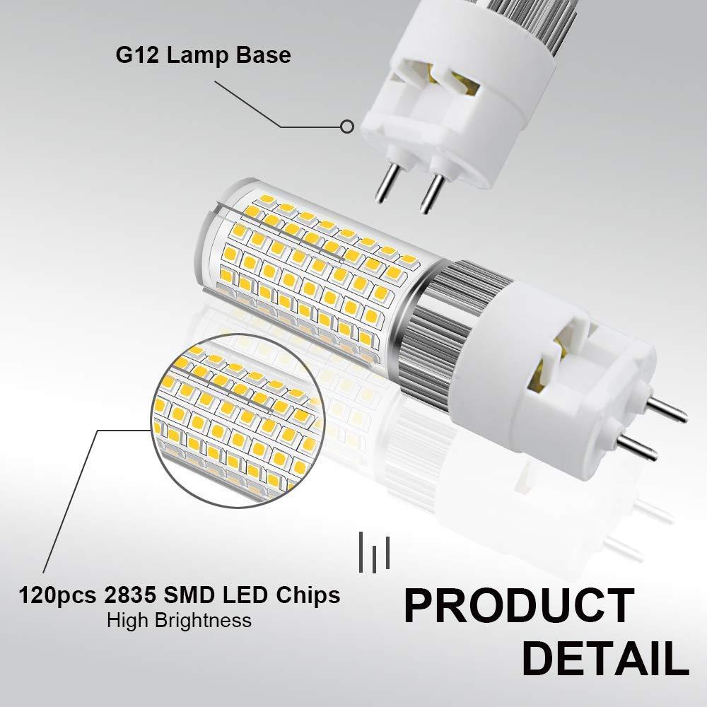 Изображение товара: 16 Вт G12 светодиодный светильник-кукуруза, светодиодный светильник G12 с би-контактным основанием, лампа-прожектор 150 Вт, Металлогалогенная уличная садовая Ландшафтная лампа
