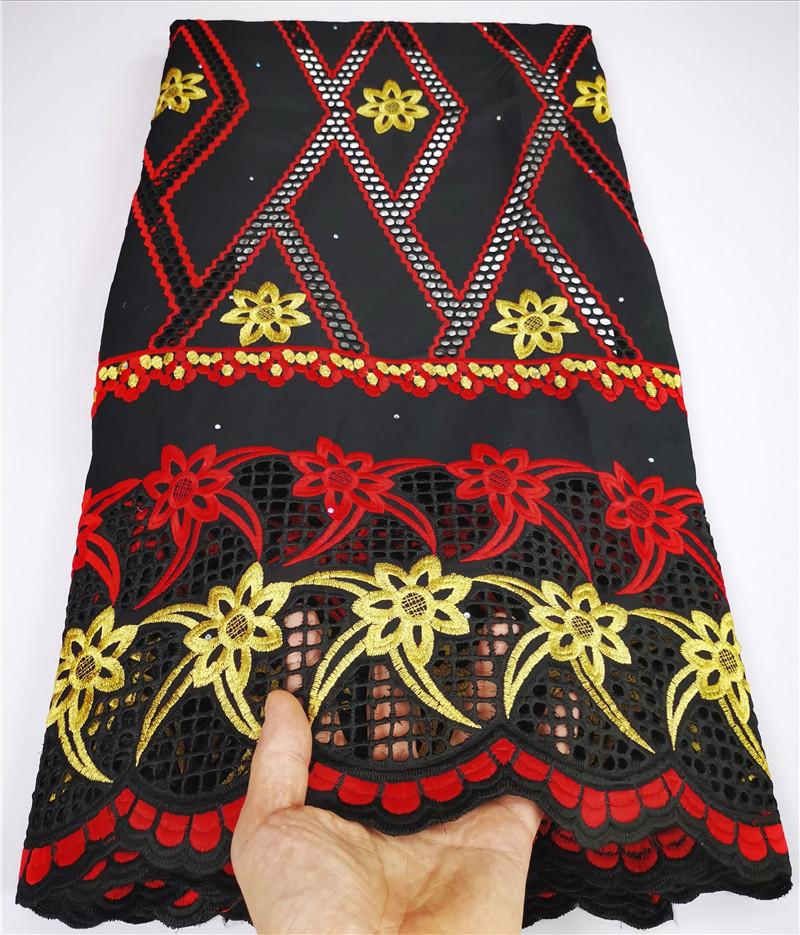 Изображение товара: Африканская кружевная ткань, высокое качество, кружево 2020, оранжевая швейцарская вуаль, кружевная ткань с вышивкой, хлопковое кружево для свадьбы