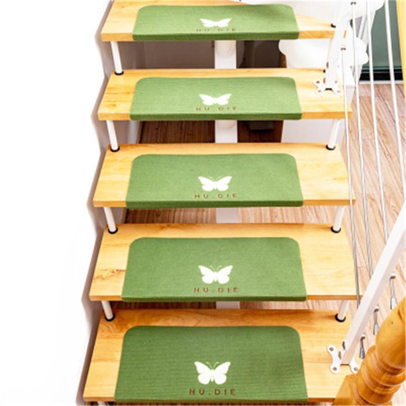 Изображение товара: Светящийся коврик с вышивкой для лестницы, Противоскользящие коврики для лестницы, самоклеящиеся коврики для ступеней, коврик для ног, входной коврик