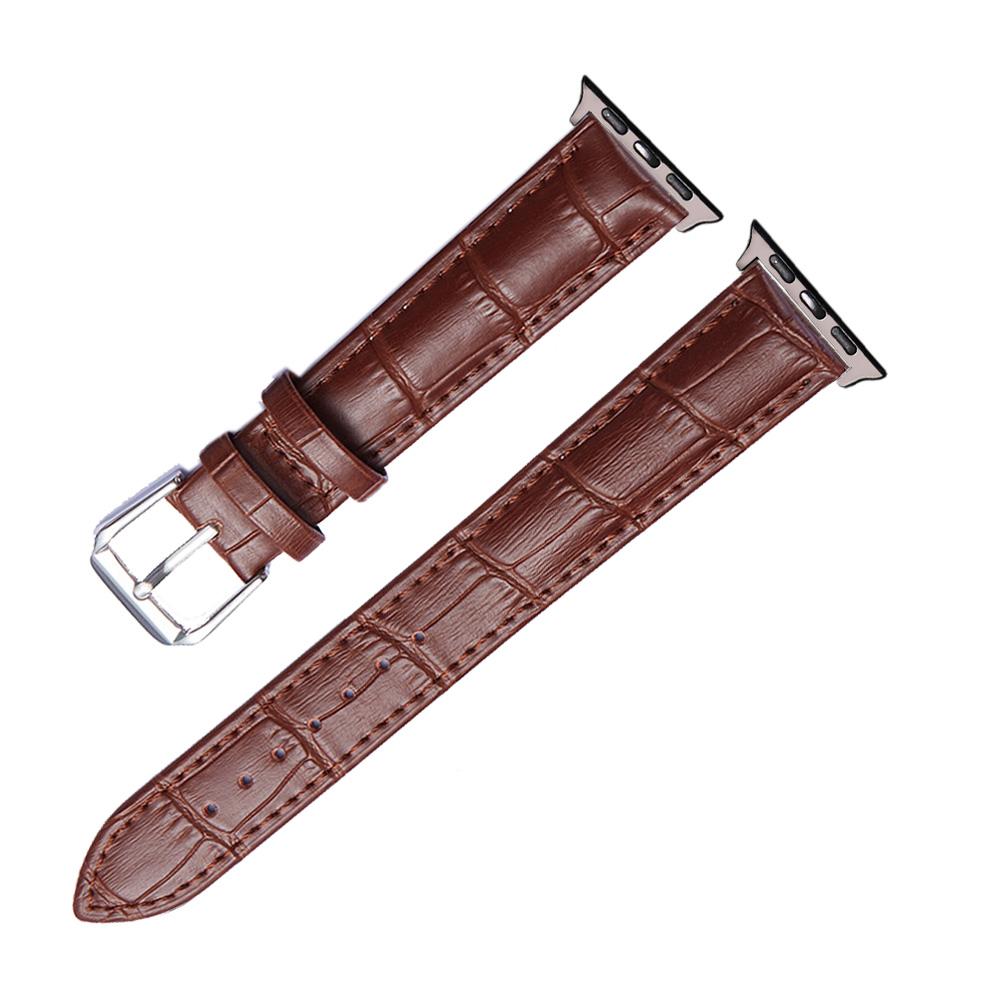 Изображение товара: Кожаный ремешок с бамбуковой текстурой для Apple Watch 38 мм 42 мм 40 мм 44 мм, кожаный ремешок для iWatch 3/2/1 для Apple Watch 4/5