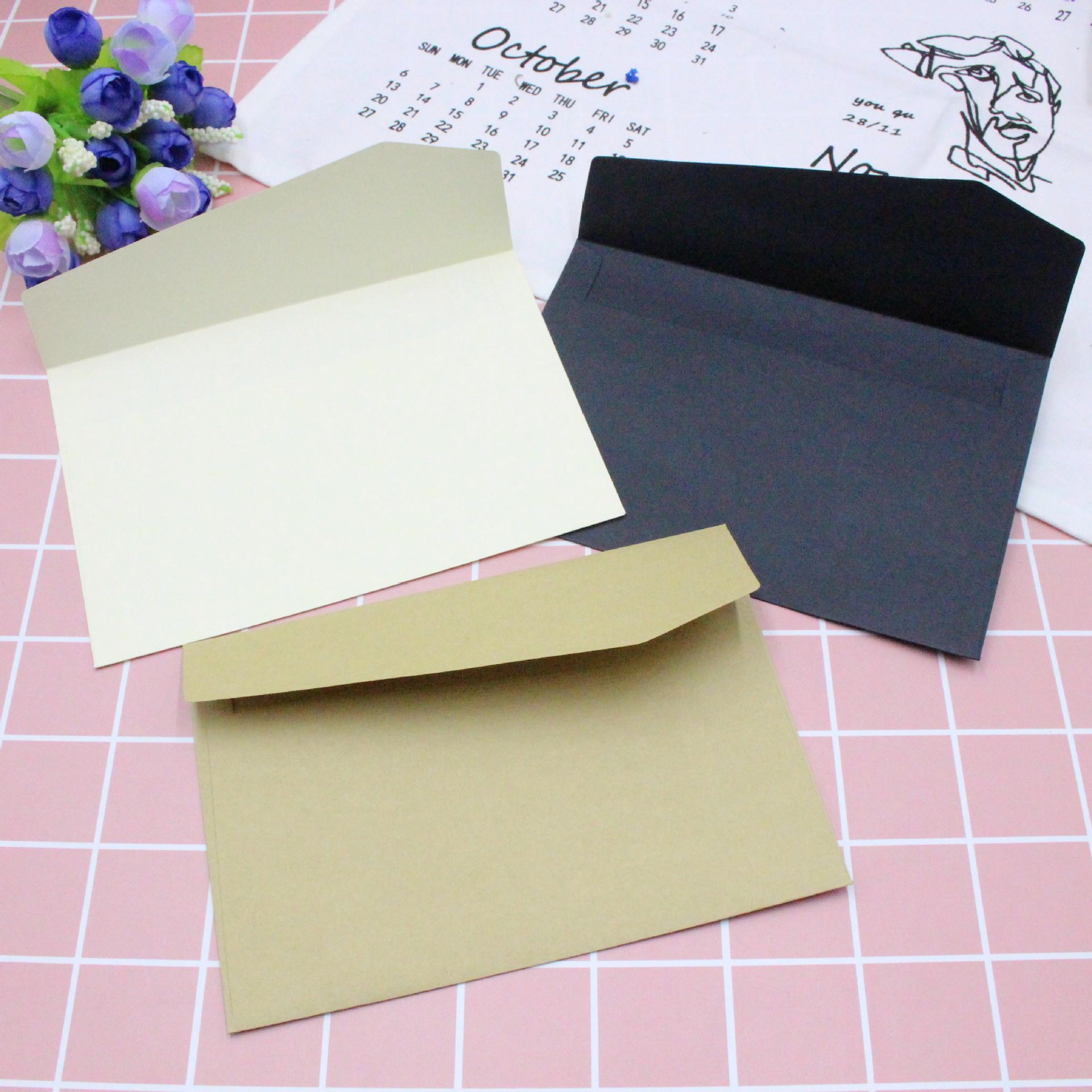 Изображение товара: 20 шт. классическая белая черная крафт-бумага пустая мини-бумага оконные конверты свадебные приглашения конверт Подарочный конверт