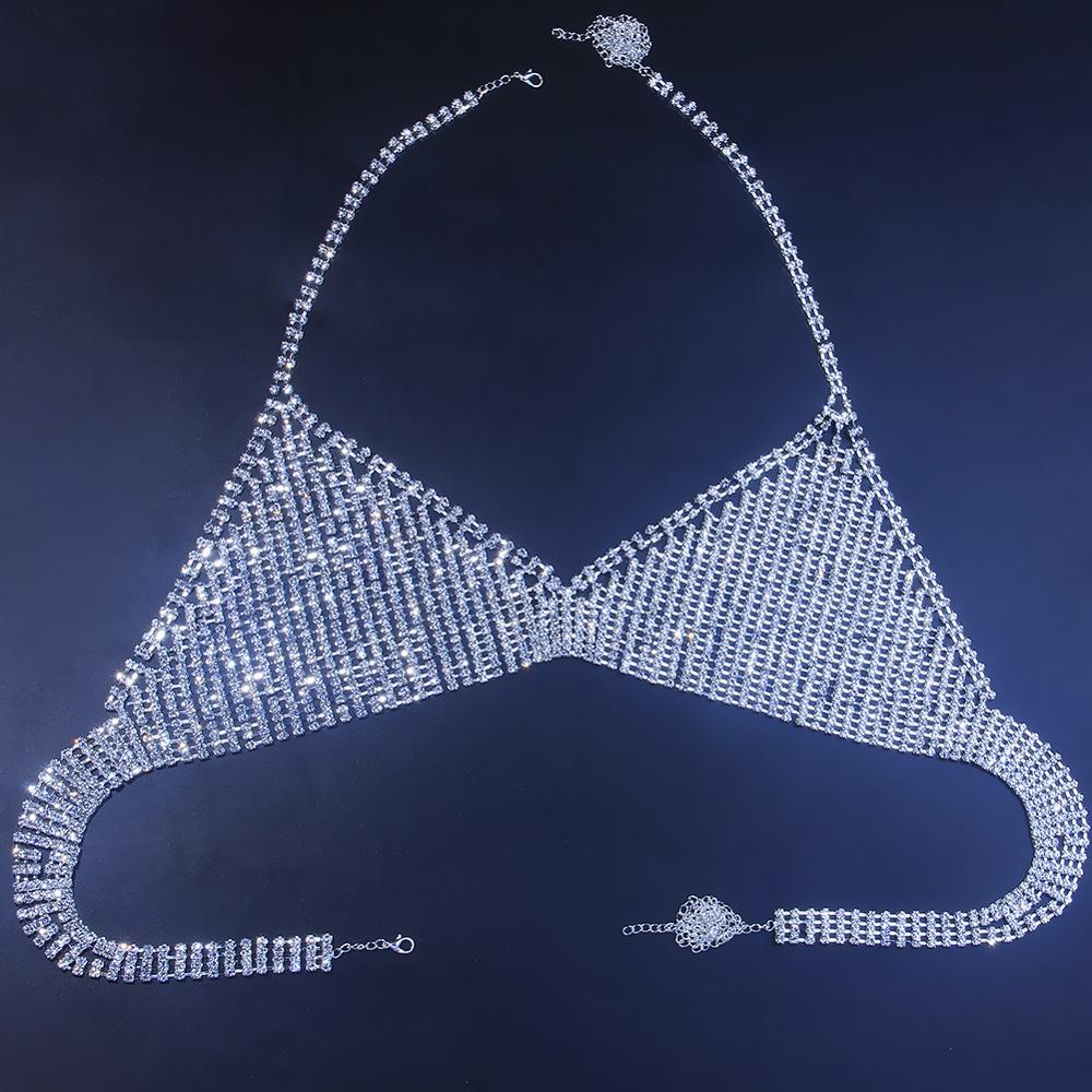 Изображение товара: Комплект женского нижнего белья Stonefans, кружевной бюстгальтер с цепочкой, трусики-стринги, подарок на день Святого Валентина