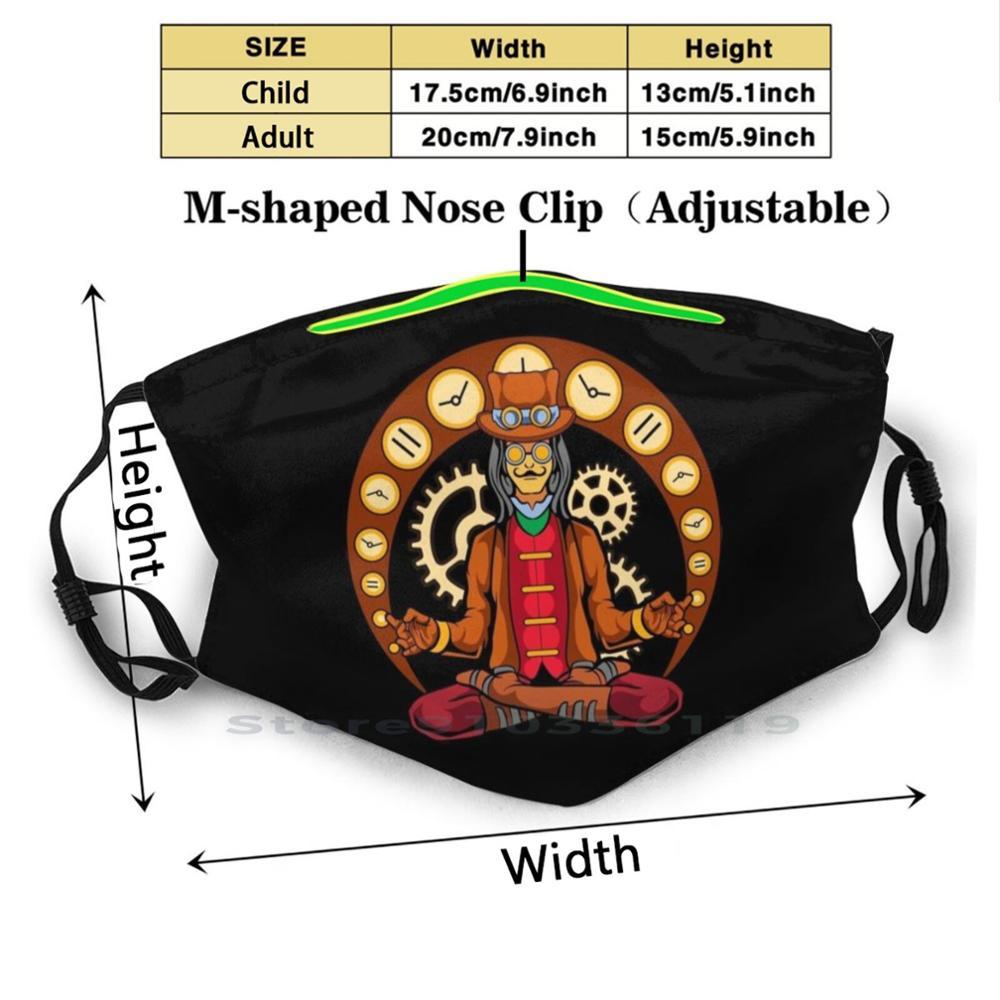 Изображение товара: Маска для лица многоразовая с фильтром Pm2.5 и принтом в стиле стимпанк