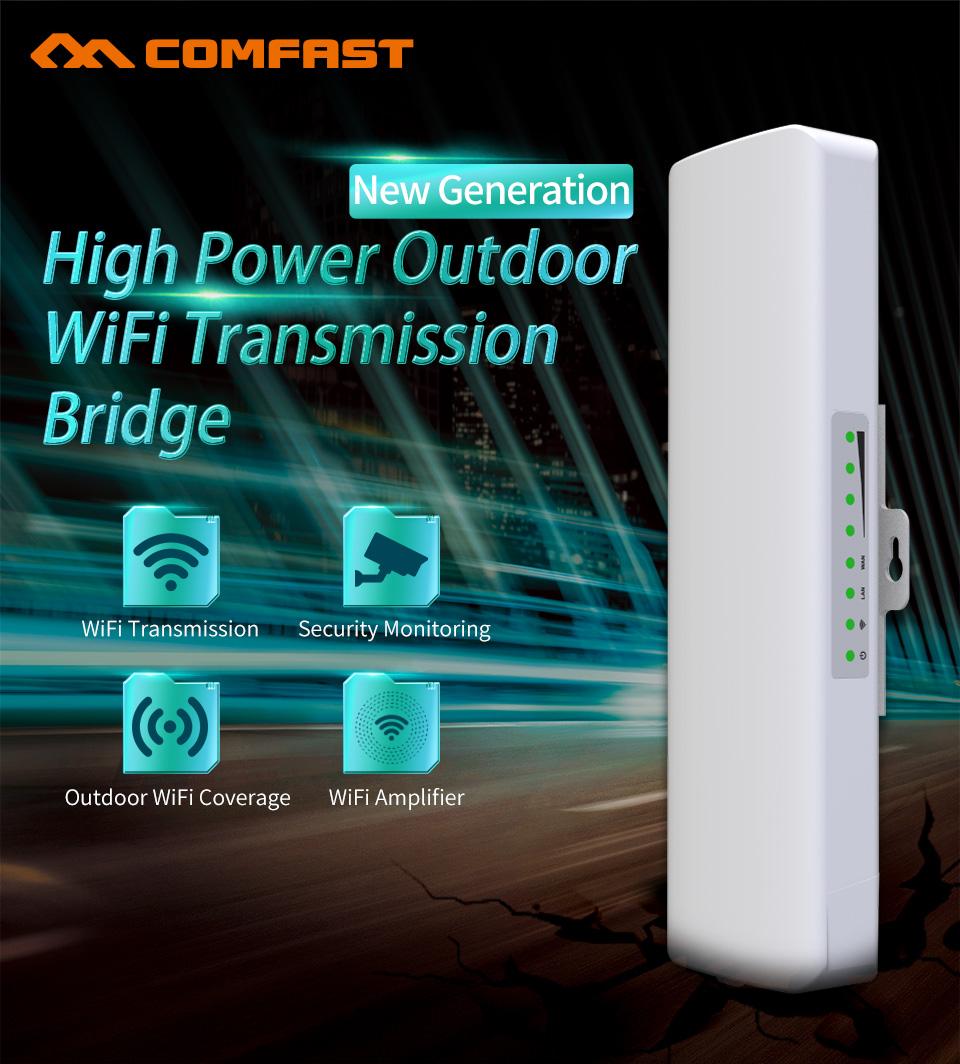 Изображение товара: Comfast 300 Мбит/с Открытый CPE 2,4G Wi-Fi Ethernet точка доступа CF-E314N Wi-Fi мост 1-3 км удлинитель сре маршрутизатор с POE Wifi роутер
