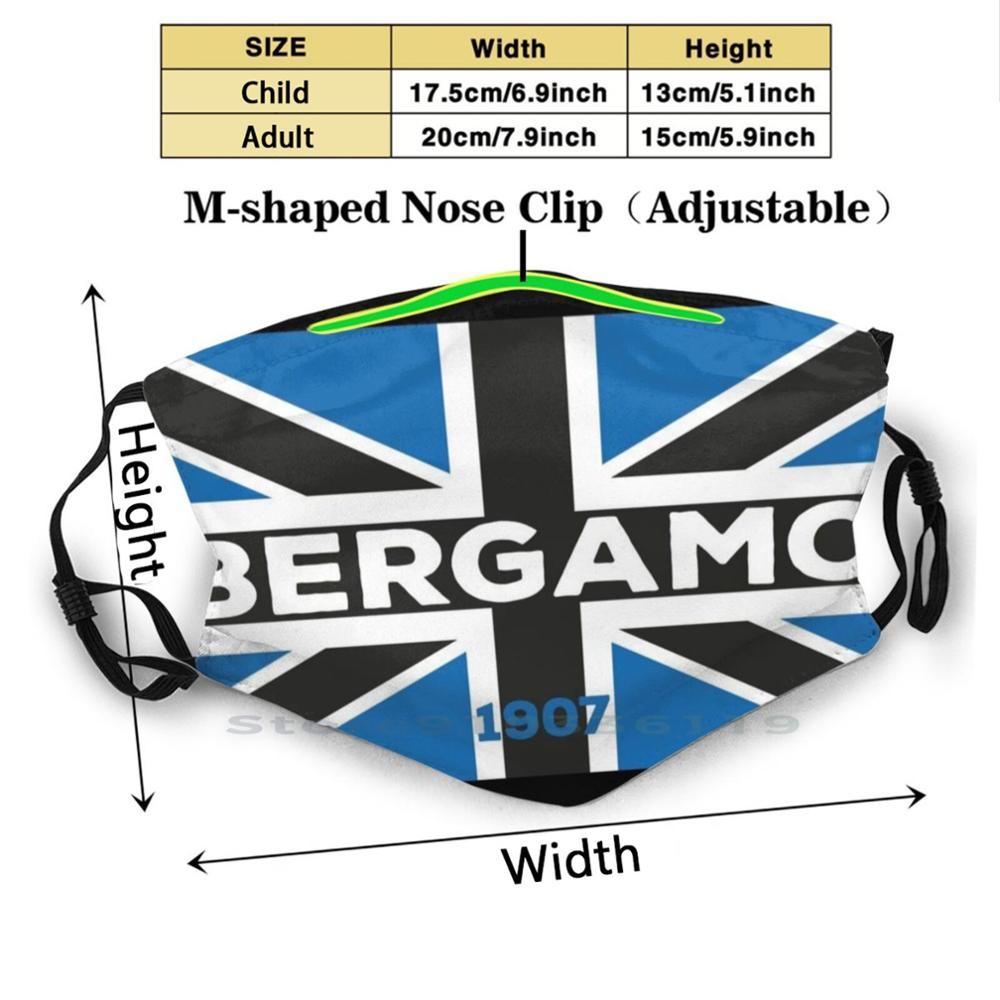 Изображение товара: Аталанта 2 последователь флаг дизайн анти-Пылевой фильтр смываемая маска для лица для Аталанта кальция Футбол Milan Bergamo Аталанта