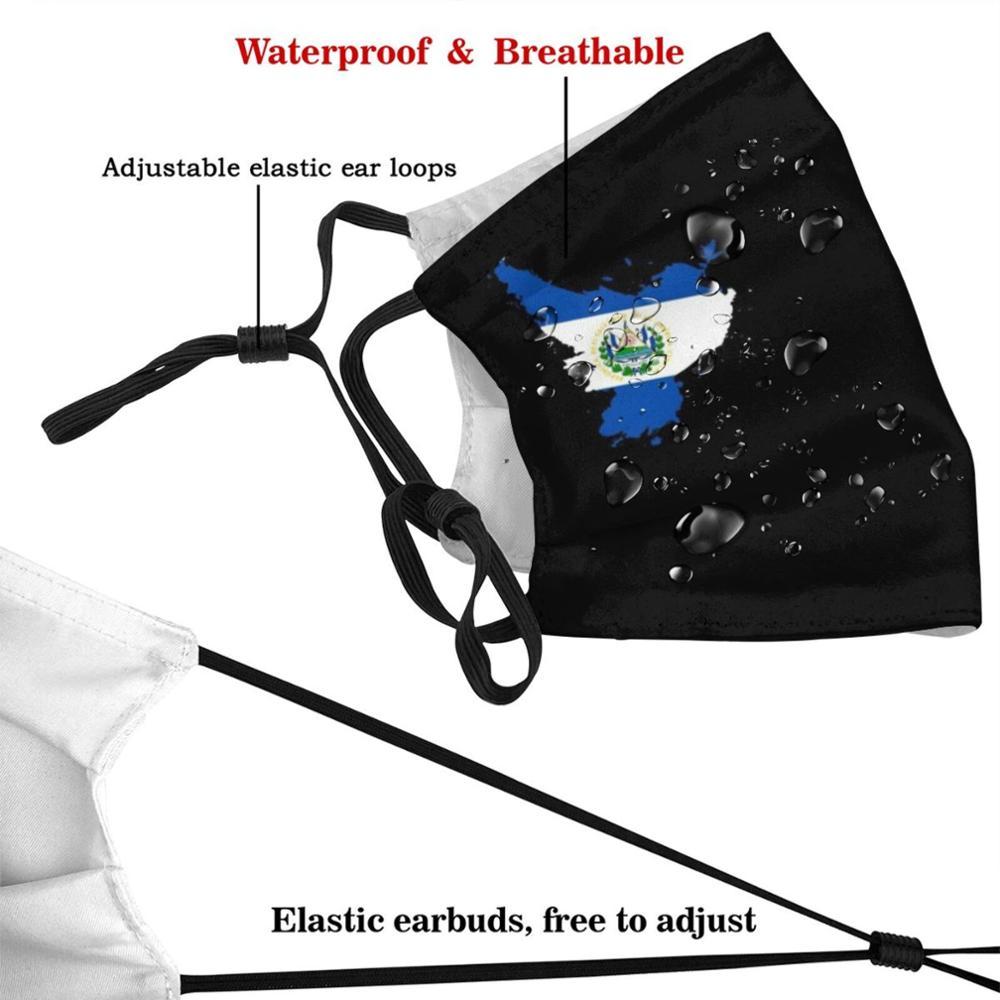 Изображение товара: Мира Сальвадор Флаг маска для лица печати многоразовый Pm2.5 фильтр DIY маска для полости рта Детский защитный карантин для медсестры