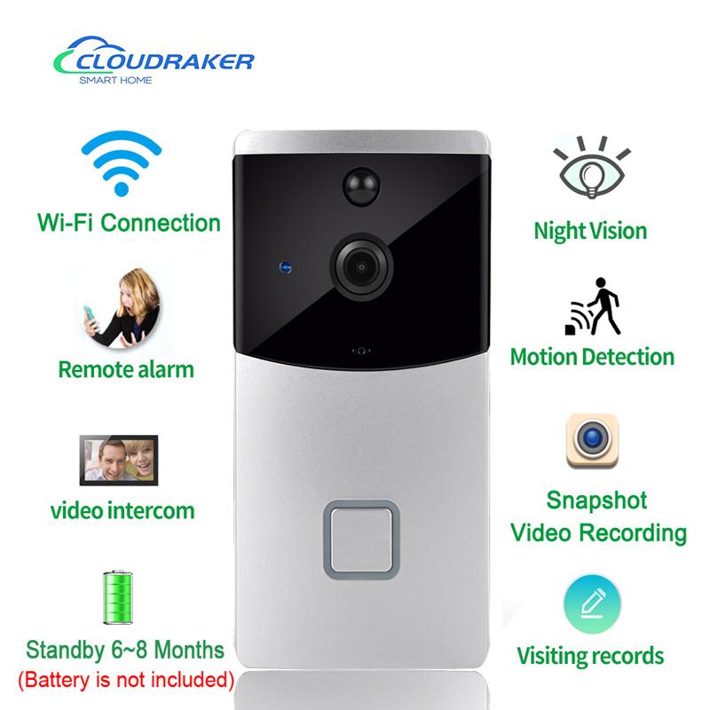 Изображение товара: Умный видеодомофон с Wi-Fi, беспроводная камера безопасности, дверной звонок, запись ночного видения, двусторонняя аудиосвязь