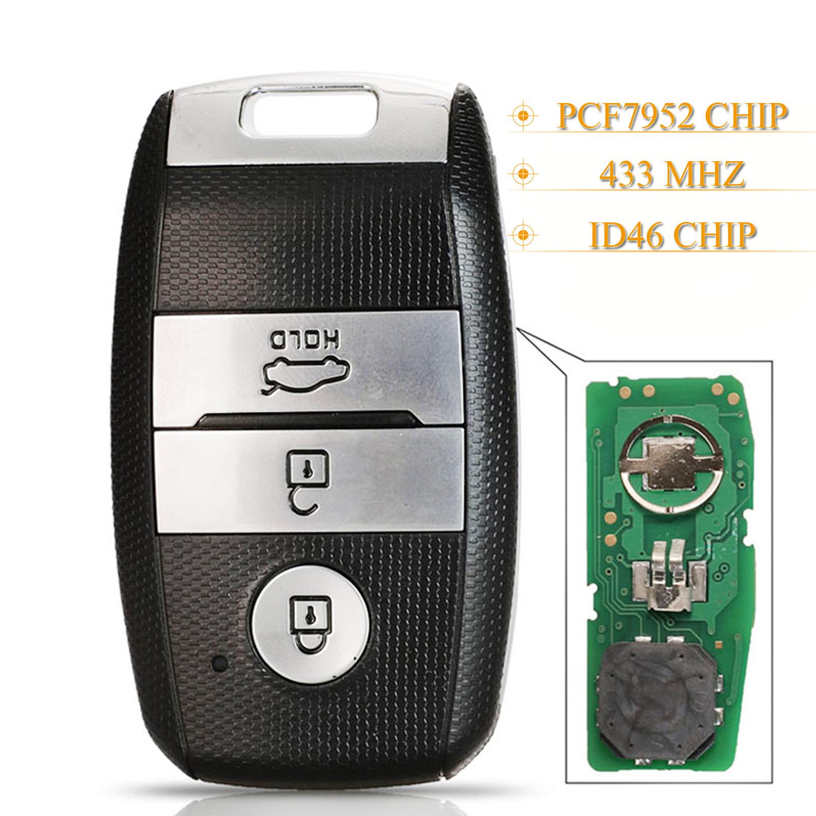 Изображение товара: Складной умный телефон Kutery с 3 кнопками, 434 МГц, ID46, чип Pcf7952 для Kia K5, FCC:95440-3W600
