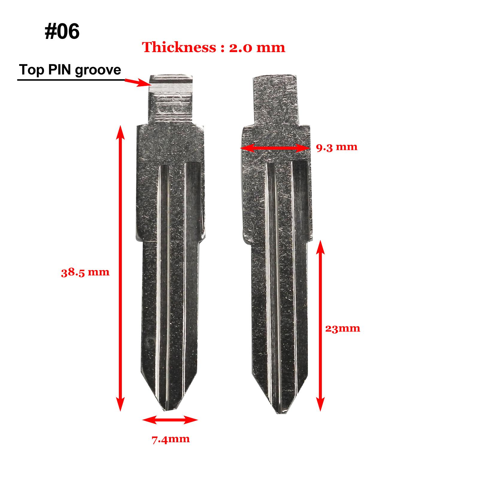 Изображение товара: Kutery 10 шт полотно дистанционного ключа #06 #22 #49 #48 для Nissan Qashqai J10 J11 X-Trail t31 t32 kicks Tiida Pathfinder Murano Note, Juke