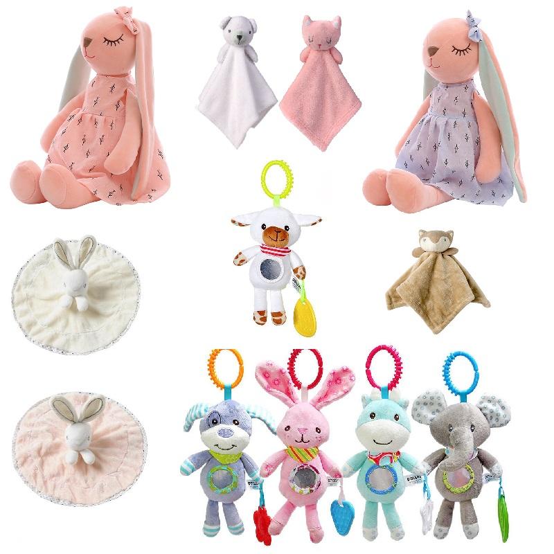 Изображение товара: Детские мягкие игрушки, Успокаивающая мягкая плюшевая игрушка для новорожденных, медведь, длинные уши, кролик, щенок, игрушка для сна, От 2 до 3 лет