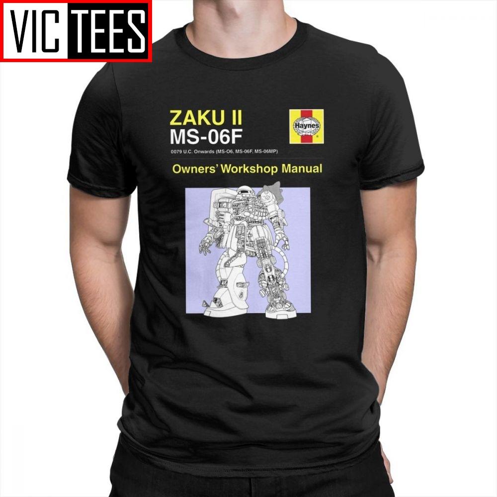 Изображение товара: Mazinger Z Gundam Zaku Ii Руководство владельца футболки Свободная футболка Новое поступление мужские футболки из чистого хлопка мужские с круглым вырезом