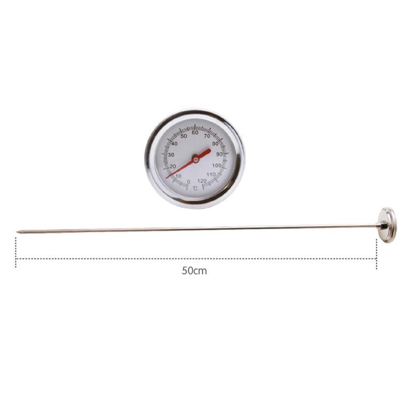 Изображение товара: Компост 20 дюймов/50 см, длина почвенный термометр для пищевых продуктов класса премиум, из нержавеющей стали, измерение детектор датчик