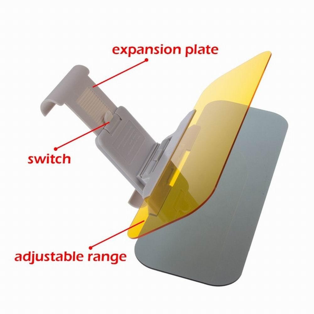 Изображение товара: Автомобильный солнцезащитный козырек HD, автомобильные антибликовые ослепительные очки с защитой от УФ лучей, дневное и ночное видение, водительское зеркало с защитой от УФ, складной козырек с четким изображением HD