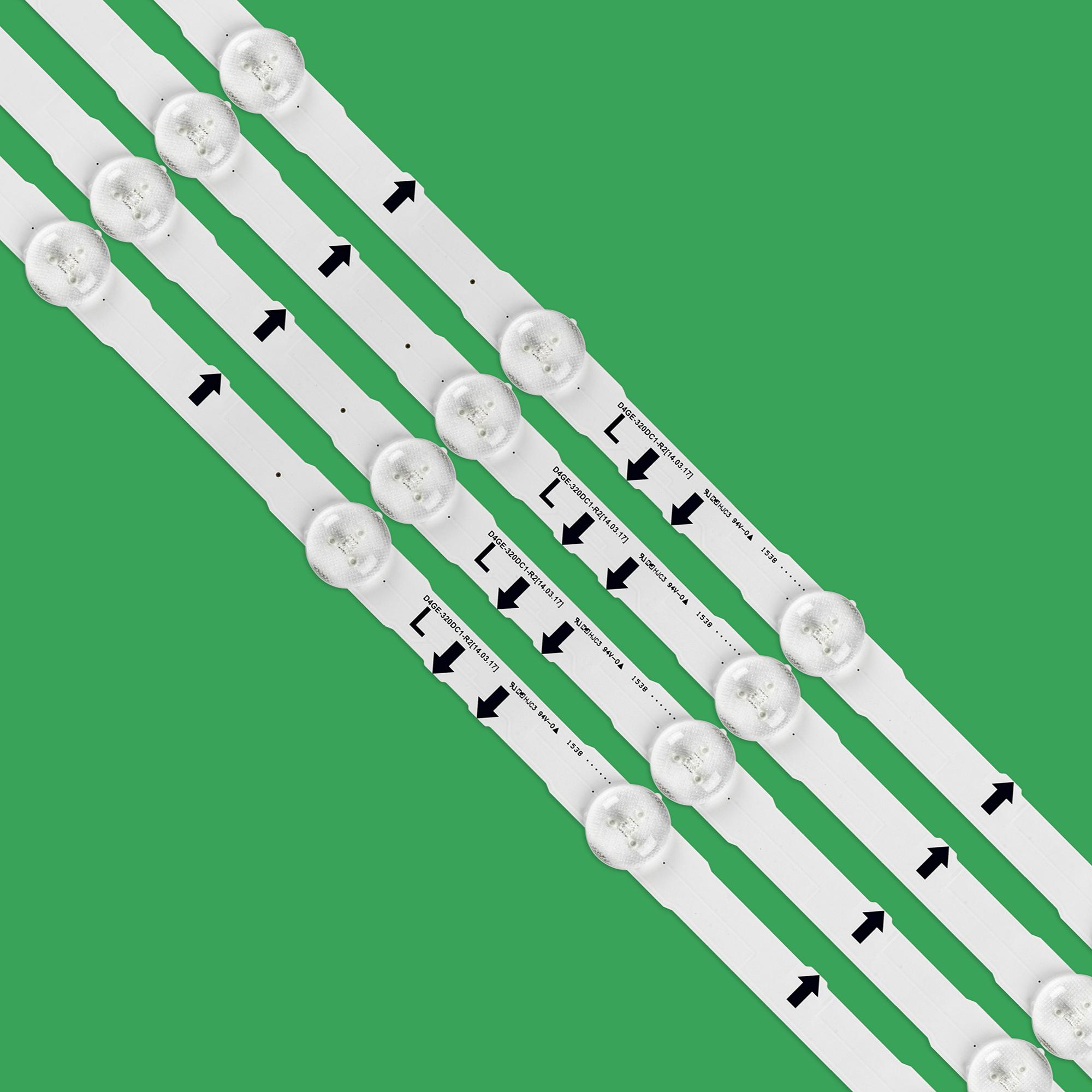 Изображение товара: (Новый комплект) 4 шт./компл. 7LED 647 мм светодиодные полосы для samsung UE32J5500AK D4GE-320DC1-R2 D4GE-320DC1-R1 BN96-30443A BN96-30442A 2014SVS32FH