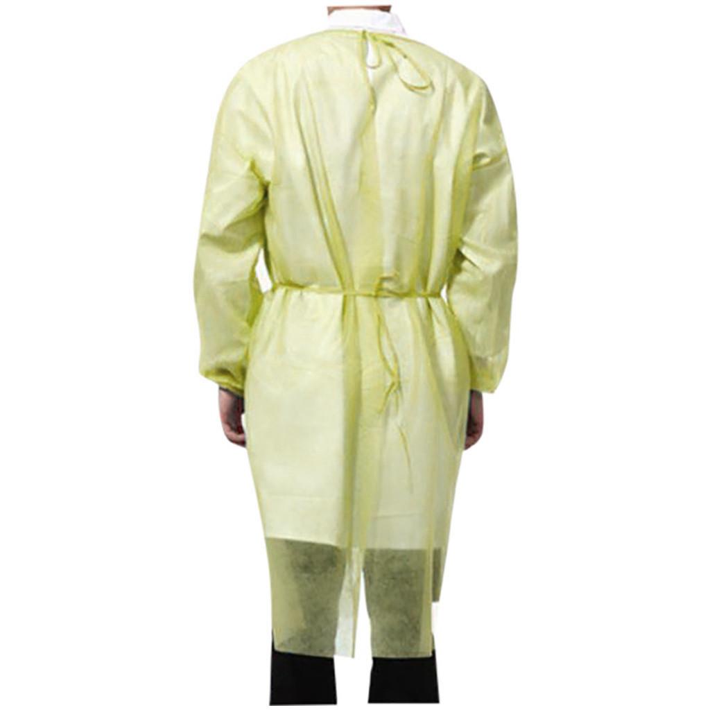 Изображение товара: 10 шт. одноразовый изоляционный комбинезон одноразовые Костюмы защитный костюм анти-плюя масл-доказательство комбинезон, одежда куртка для отдыха с A30