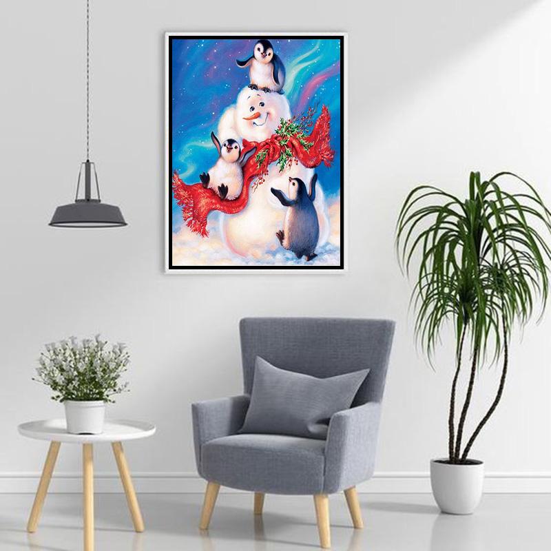 Изображение товара: DIY 5D Diamond Painting Santa Claus Christmas Gift Full Round Snowman Diamond Embroidery Cross Stitch Home Decor