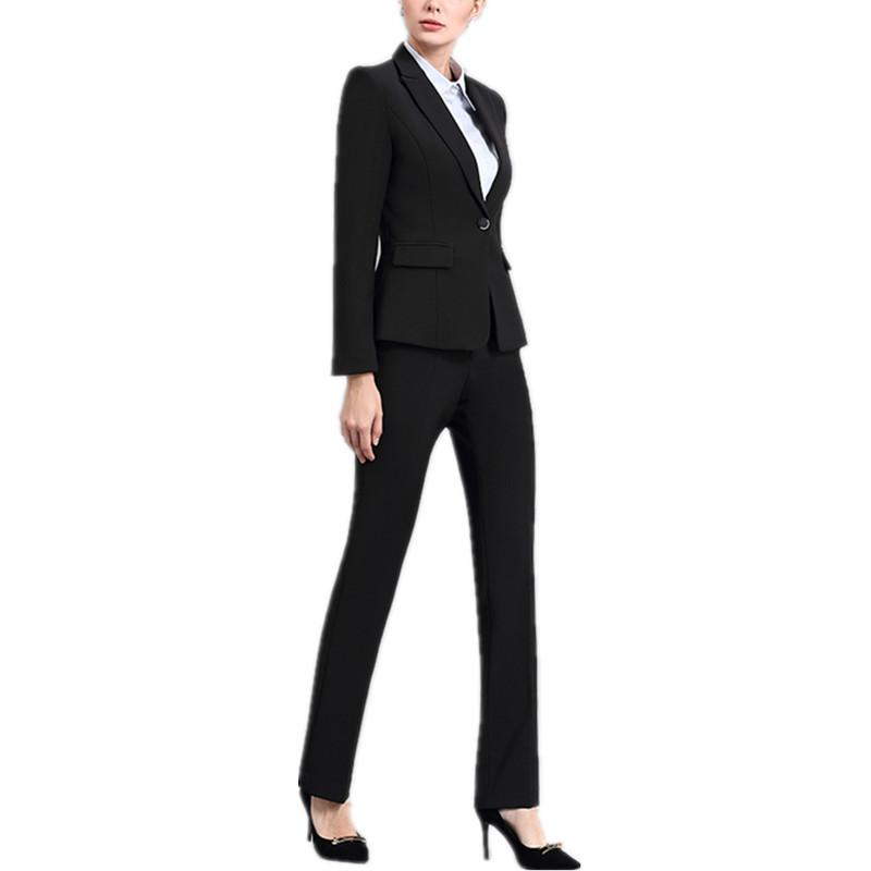 Изображение товара: Женский брючный костюм, деловой костюм из пиджака и брюк, облегающий, на заказ