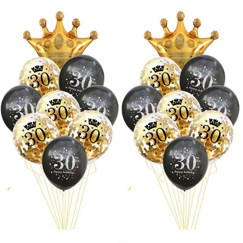 Изображение товара: Воздушные шары на день рождения, 30, 40, 50, 60 лет, украшение для 30-го дня рождения, воздушный шар 