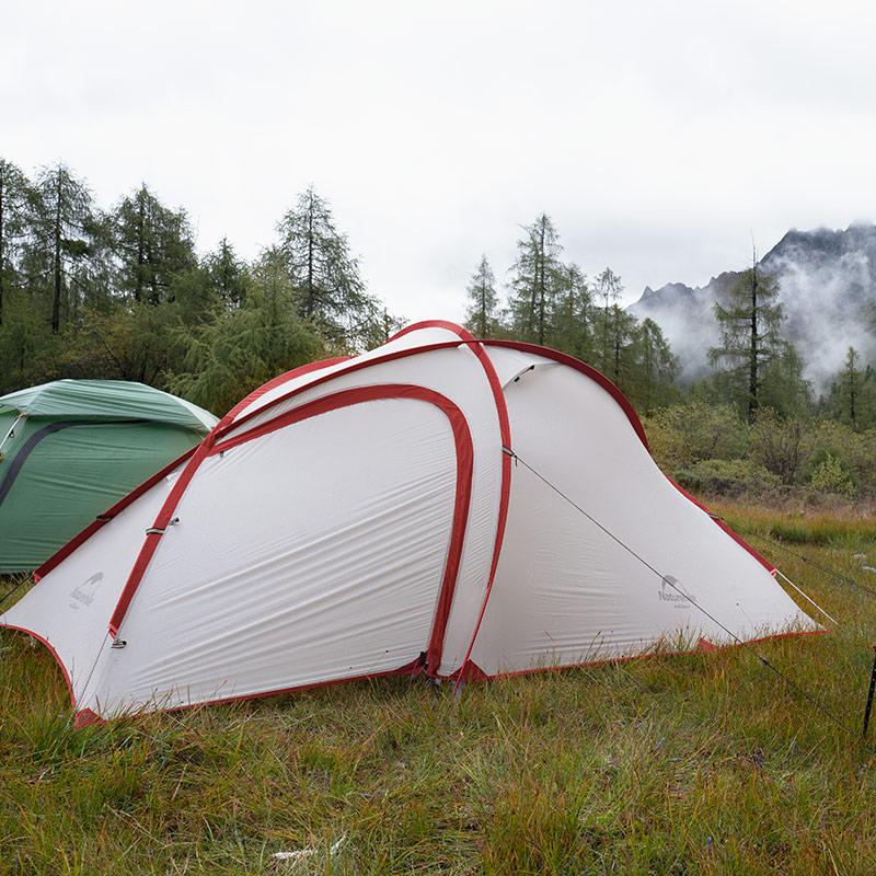 Изображение товара: Палатка для кемпинга Naturehike Hiby 3, на 3-4 человека, сверхлегкая, для активного отдыха, семейная, для путешествий, на 4 сезона, 20D, водонепроницаемая, портативная, NH17K230-P