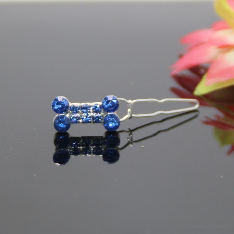 Изображение товара: Man-made Diamond Dog Bones Barrettes Pet Decorations Pet Supplies zhang mao quan