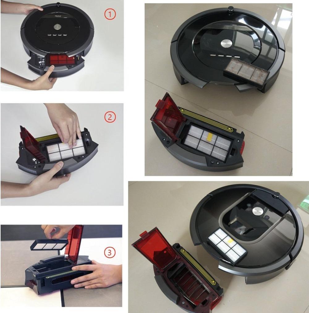 Изображение товара: Набор для извлечения мусора без углов фильтра, щетка для iRobot Roomba серии 800 900, наборы запасных частей 805, 860, 871, 880, 890, 960