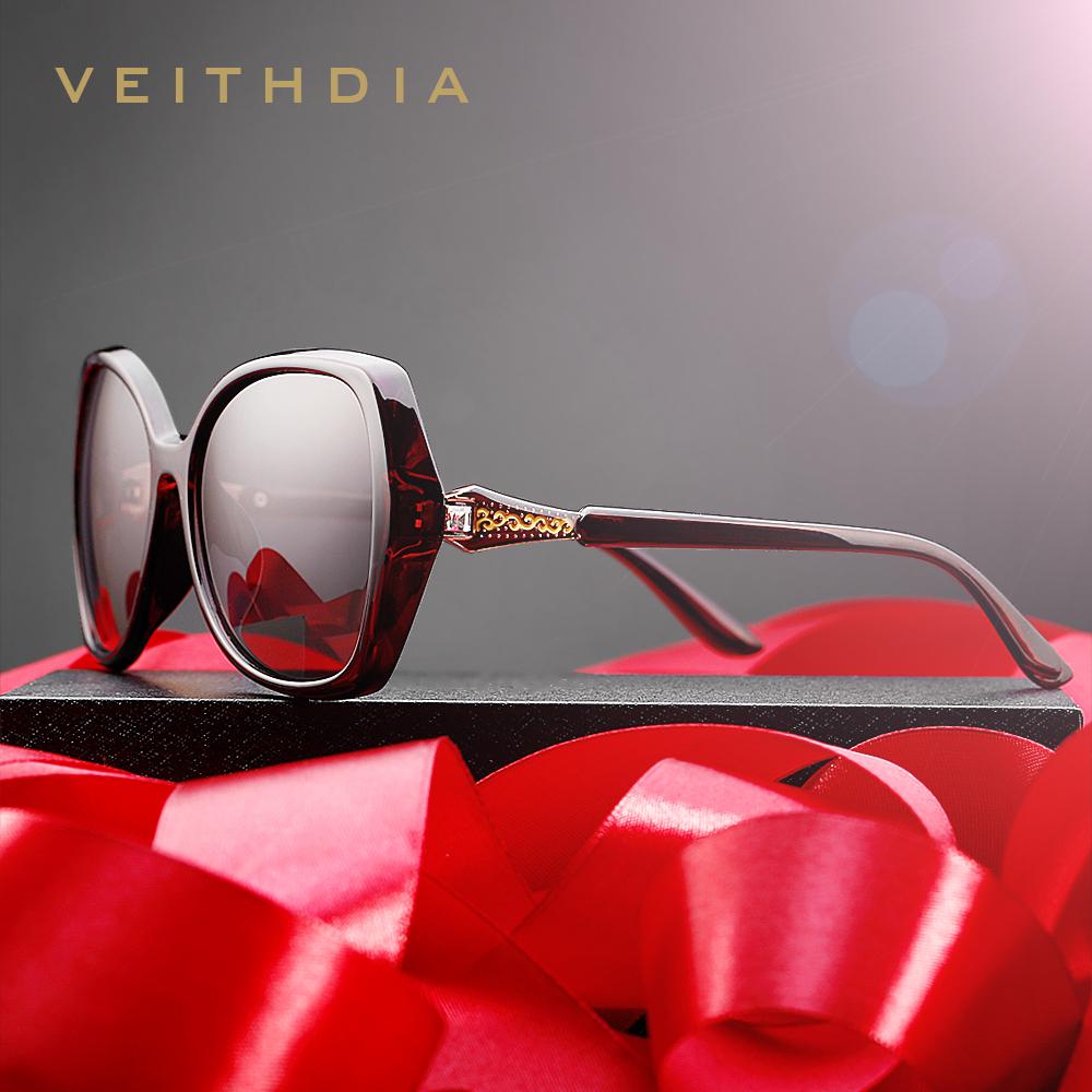 Изображение товара: Женские солнцезащитные очки VEITHDIA, поляризационные очки с градиентными линзами UV400, Модные Винтажные Очки V73026