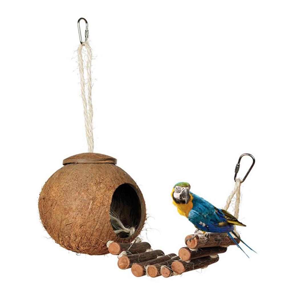 Изображение товара: 67 см подвесное кокосовое Птичье гнездо, для Parrort Parakeet хомяков крыс и других маленьких животных