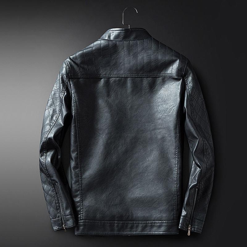 Изображение товара: Мужская одежда из искусственной кожи, кожаная одежда, Свободное пальто, зимняя кожаная куртка, тренд, кошелек, Свободное пальто