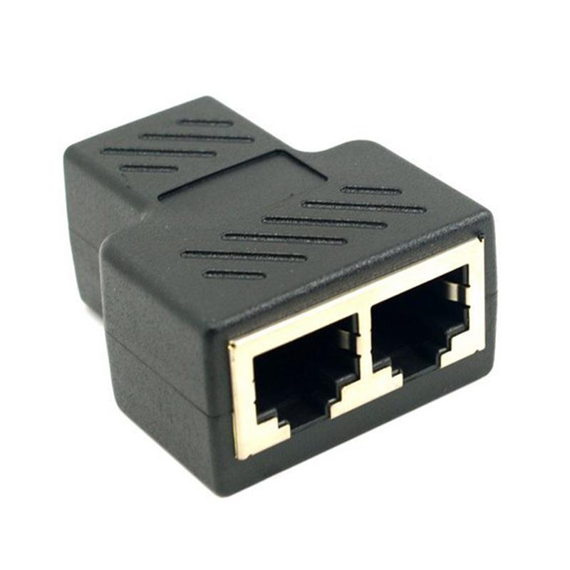 Изображение товара: От 1 до 2 способа RJ45 LAN Ethernet сетевой кабель женский сетевой адаптер разъём разветвитель для ноутбука док-станции