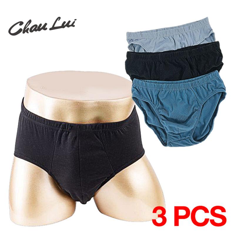 Изображение товара: Chau Lui 3 шт./лот, хлопковые мужские трусы, плюс размер, нижнее белье, трусы 4XL/5XL/6XL, Мужские дышащие трусы