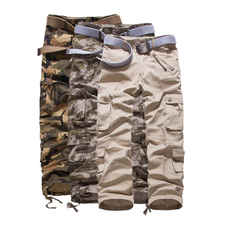 Изображение товара: Новые мужские камуфляжные брюки холодной волны моющийся комбинезон, мужские брюки с несколькими карманами, размера плюс