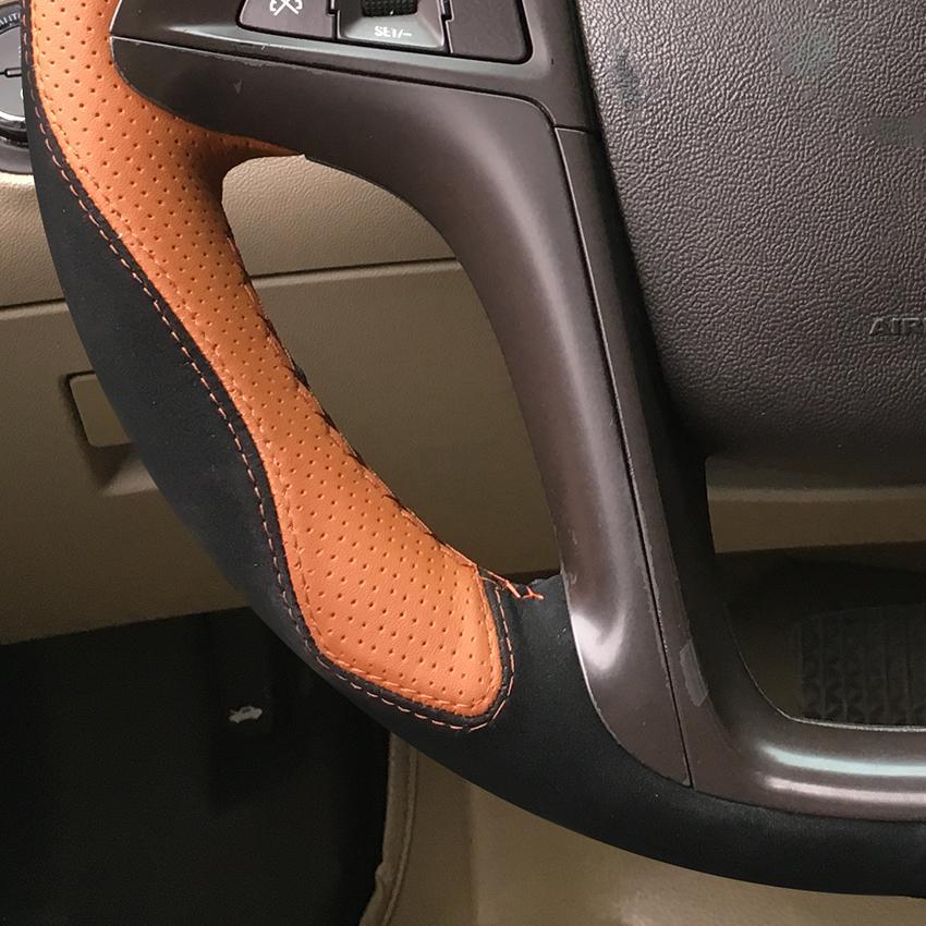 Изображение товара: LQTENLEO, черная замша, оранжевая кожа, искусственная кожа для Buick Lacrosse Regal 2010-2013 Chevrolet Equinox 2010-2016