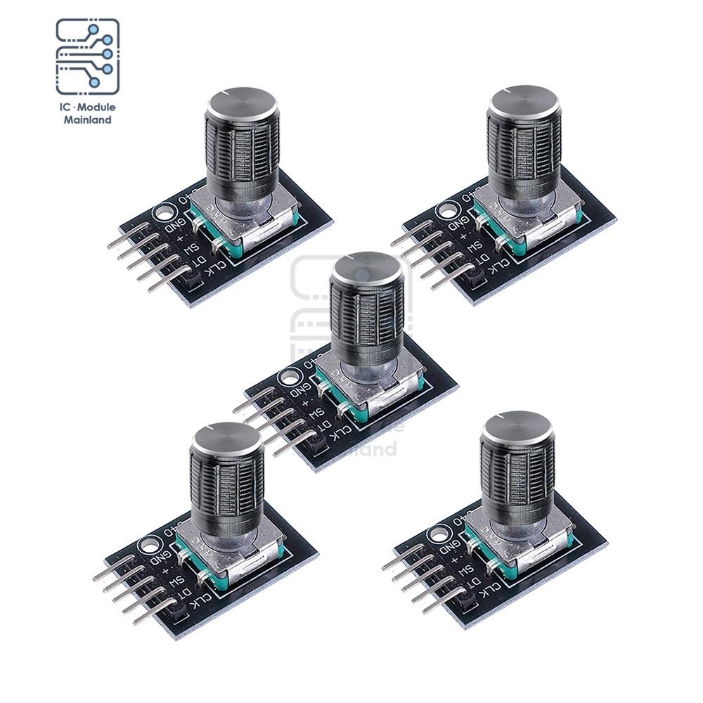 Изображение товара: 5 шт./лот KY-040 Поворотный энкодер Модуль датчика потенциометра с диаметром 15x17 мм 6 мм Вал D тип энкодера ручка для Arduino